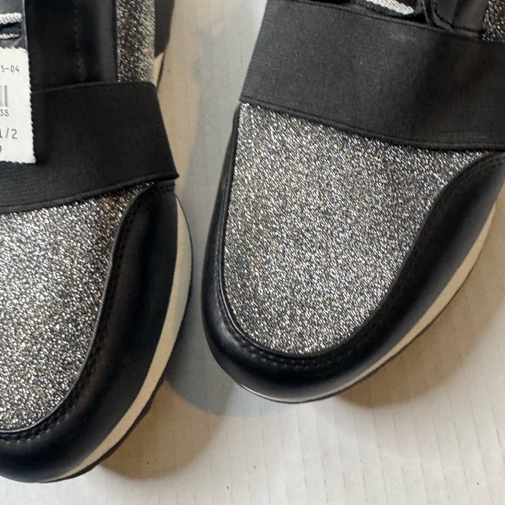 Brash Black and Silver Glitter Sneakers - Picture 14 of 15